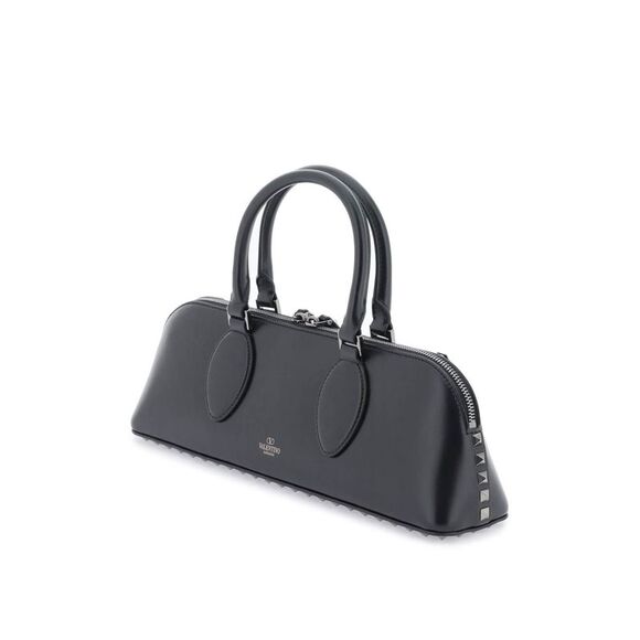 Studded East West Handbag in Black Calfskin for Women - Picture 2 of 3